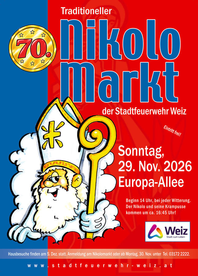 70. Nikolomarkt der Feuerwehr Weiz